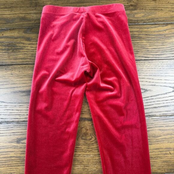 Janie and Jack Red Velvet Leggings - Picture 4 of 5